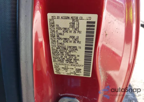 2001 Nissan Frontier Xe z USA, uszkodzony, nr VIN 1N6DD26S21C392227